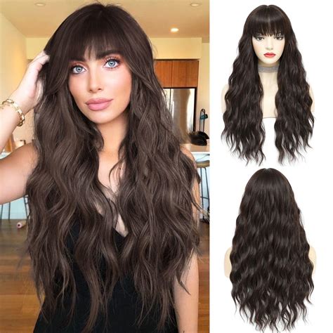 1. Natural-Looking Brown Hair Wig: