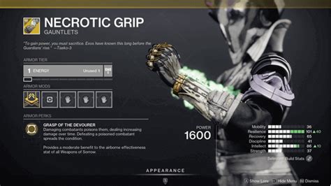 1. Necrotic Grips Perks