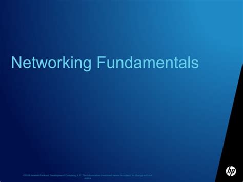 1. Network Fundamentals: