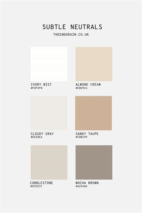 1. Neutral Hues: