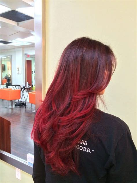 1. Ombre Passion: Fiery Transition from Dark to Light