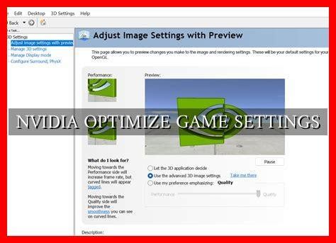 1. Optimize Game Settings