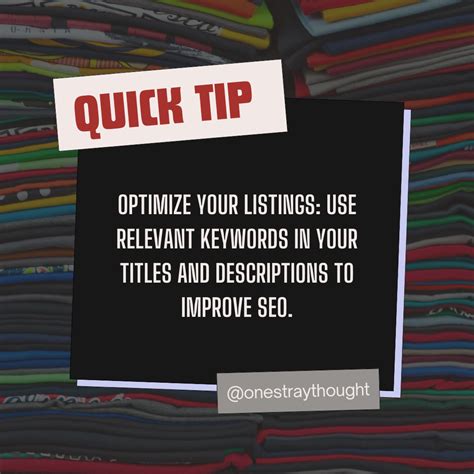 1. Optimizing Your Listings for Relevance