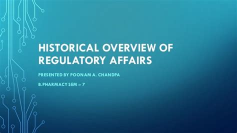 1. Overview of Regulatory Affairs