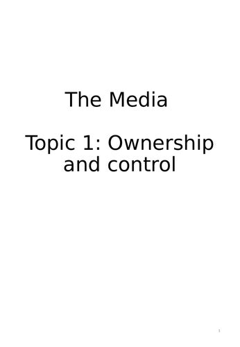 1. Ownership and Control: