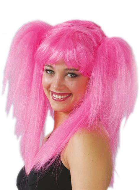 1. Pink Wig and Pigtails: