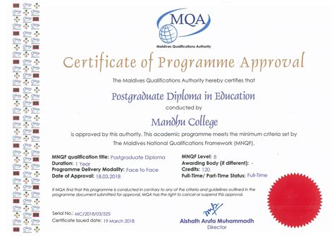 1. Postgraduate Diploma in Education (PGDE)