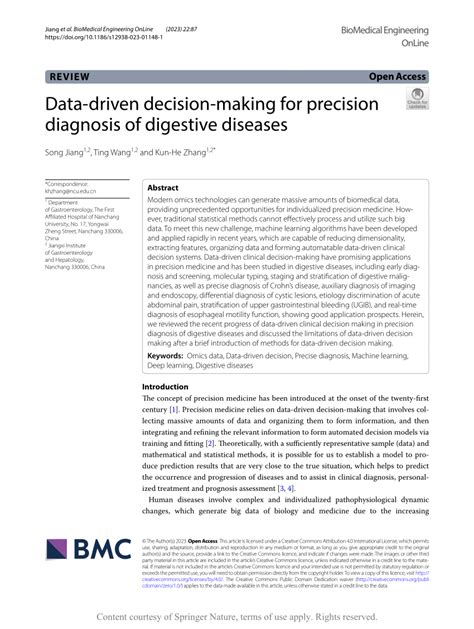 1. Precision Diagnosis: