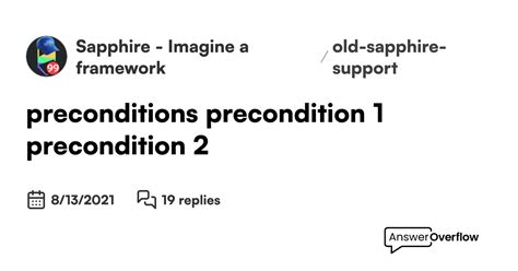 1. Preconditions: