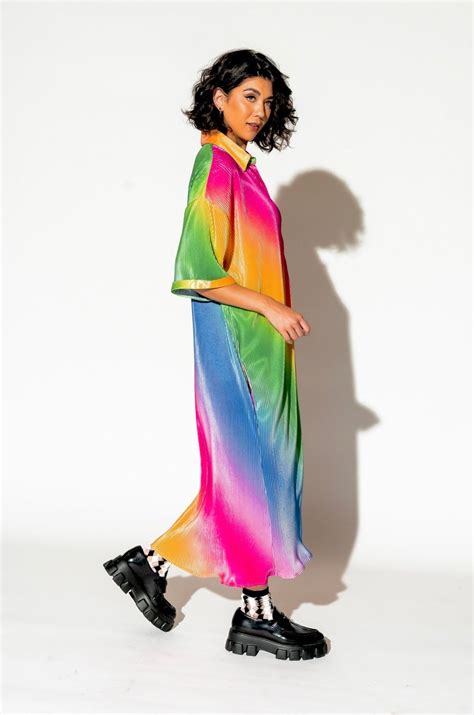 1. Prismatic Rainbow Dress