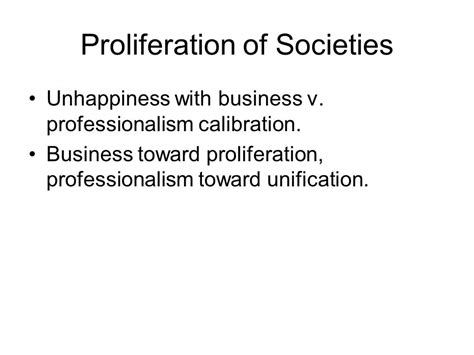 1. Professionalism and Unification: