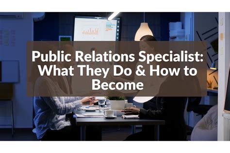 1. Public Relations Specialist