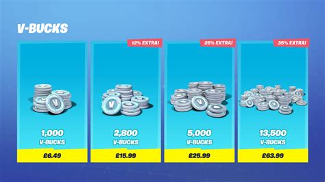 1. Purchase Vbucks: