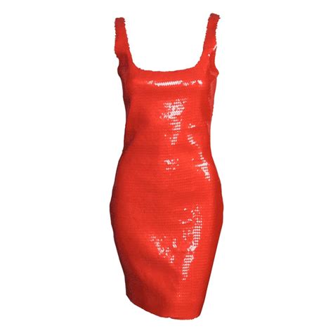 1. Red Sequined Dress: