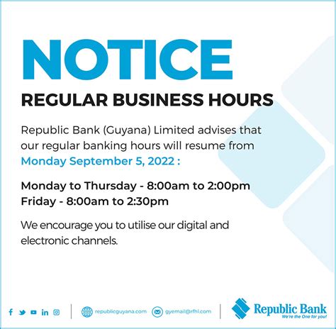 1. Regular Business Hours: