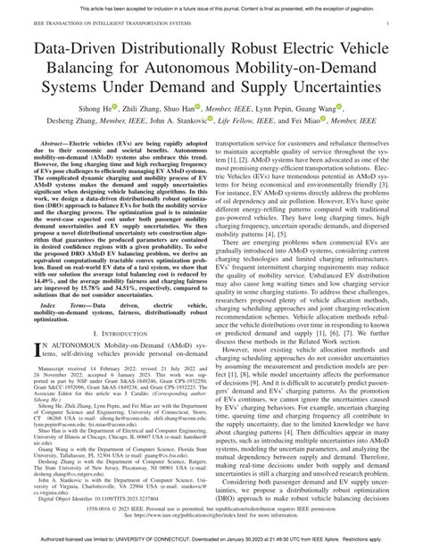 1. Robust Electric Vehicle Demand: