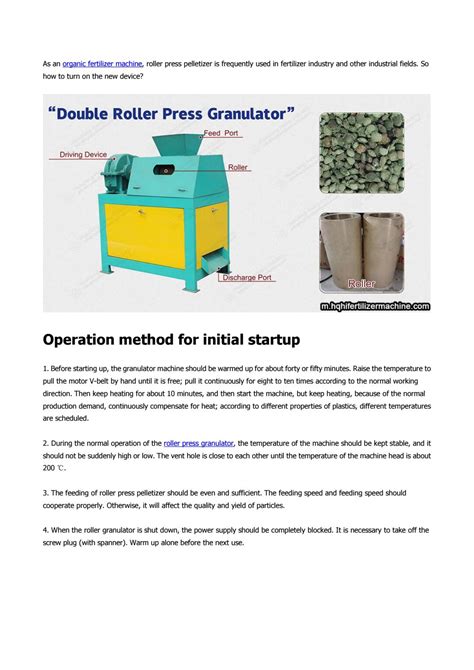 1. Roller Press Pelletizers: