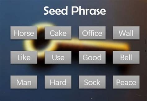 1. Seed Phrase: