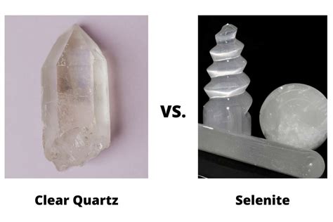 1. Selenite and Clear Quartz: