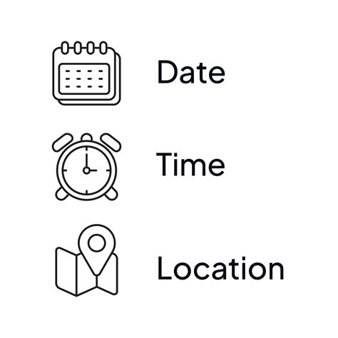 1. Set the Date and Location: