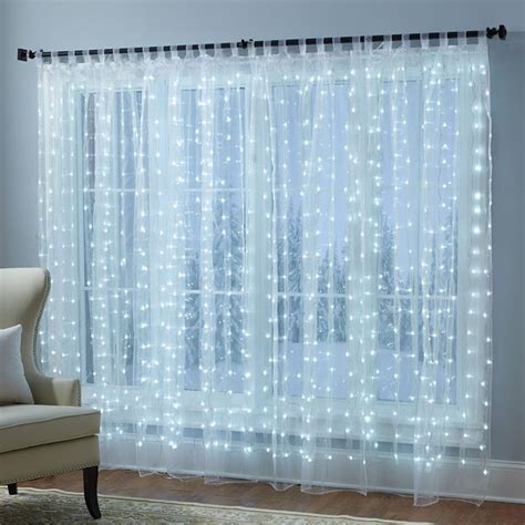 1. Sheer Curtains with LED Lights