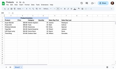 1. Sheets
