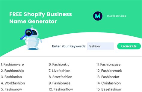 1. Shopify Business Name Generator: The Cosmic Pathfinder