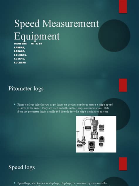 1. Speed Measurement