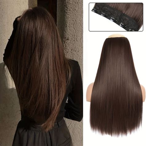 1. Synthetic Clip-In Hair Extensions