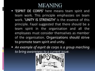 1. Team Unity and Esprit de Corps