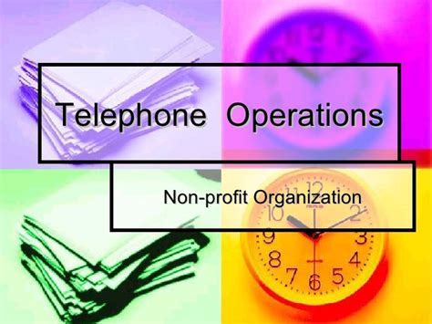 1. Telephone Operations