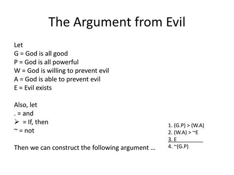 1. The Argument from Evil