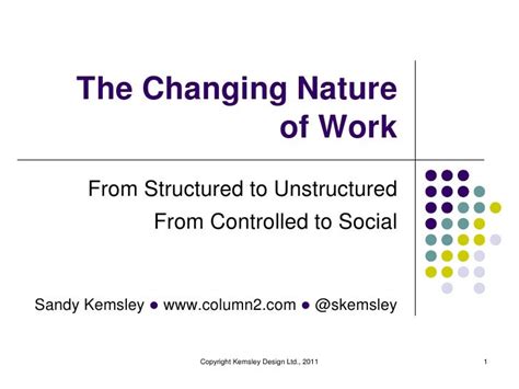 1. The Changing Nature of Work