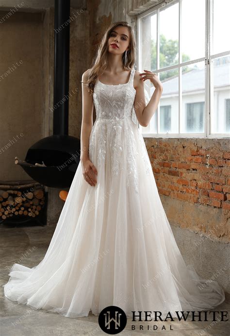 1. The Delicate Bridal Gown: