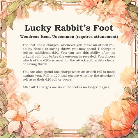 1. The Lucky Rabbit's Foot