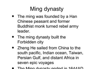 1. The Ming Dynasty Was Founded by a Peasant