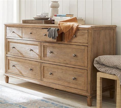 1. The Pottery Barn Sausalito Dresser is made of solid wood