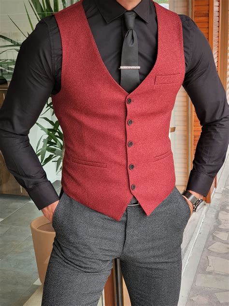 1. The Red Vest and Waistcoat: