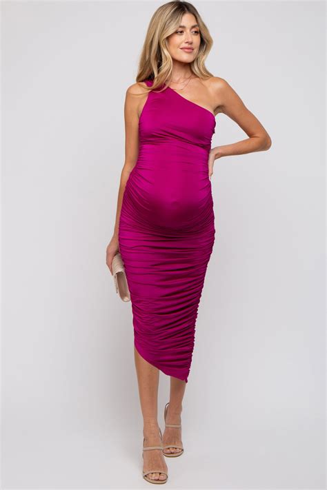 1. The Ruched Maternity Maxi Dress