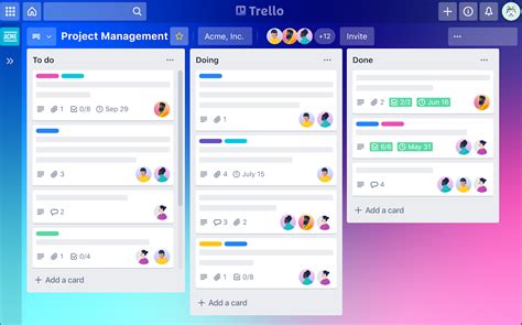 1. Trello (Project Management):