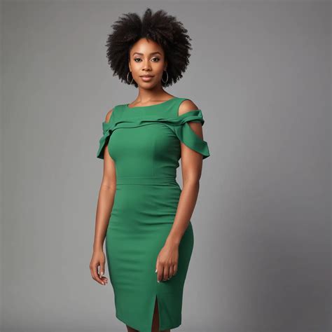 1. Vibrant Green Gown: