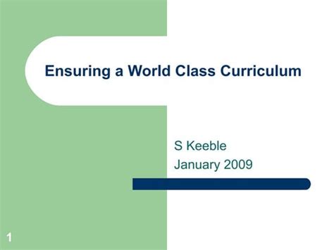 1. World-Class Faculty and Curriculum