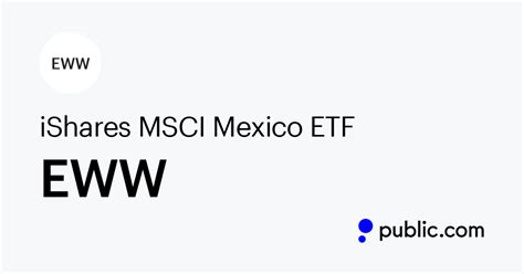 1. iShares MSCI Mexico ETF (EWW)