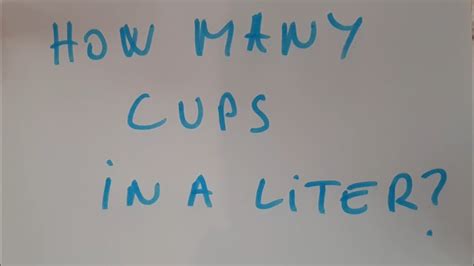 1.75 Liters to Cups: A Comprehensive Guide