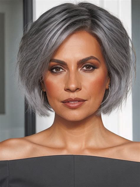 10" Chin-Length Remy Human Hair Capless Straight Grey Wigs: A Guide to Beauty and Confidence