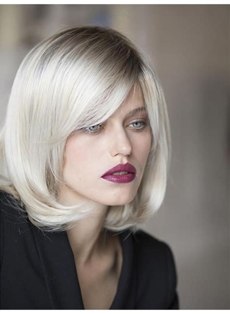 10" Platinum Blonde Bob Wigs: Monofilament vs. Synthetic