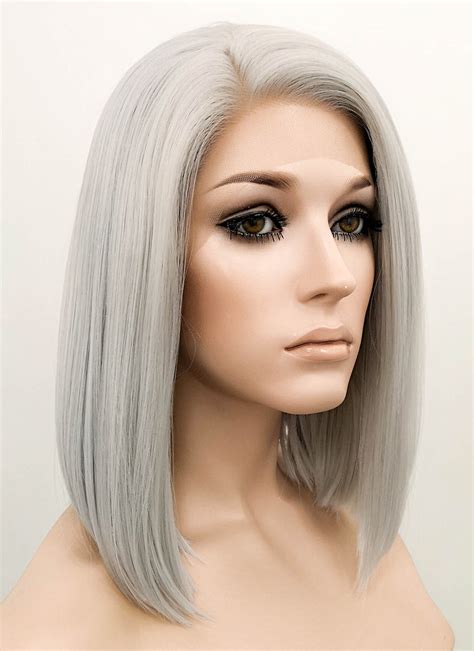 10" Straight Lace Front Synthetic Great Grey Wigs: A Timeless Transformation in 2025