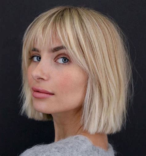 10,000+ Blonde Bang Bob Hairstyle Inspirations That Will Make You Swoon