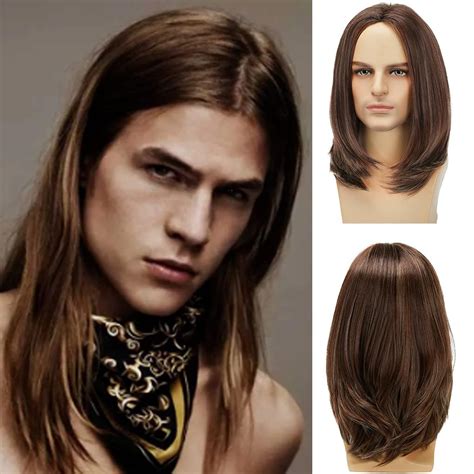 10,000+ Designs of Brown Straight Synthetic Soft Men Wigs