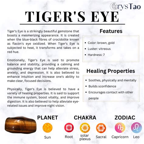 10,000+ Properties of Tiger's Eye